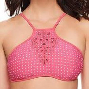 VERA BRADLEY REVERSIBLE PINK POLKA DOT SWIM TOP